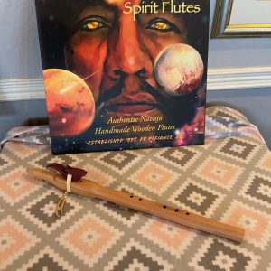This traditional 5 hole flute radiates a soothing ancestral vibration.