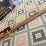 24” traditional 5 hole style flute made of aromatic cedar with a Purple Heart reed piece.