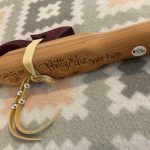 Hand signed with my signature, year made and the Pretty Echo business name. The Purple Heart antelope shaped reed piece is tied down with soft deerskin lace.