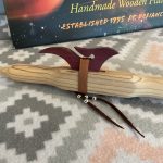 24” traditional 5 hole style flute made of Eastern cedar with a Purple Heart reed piece.